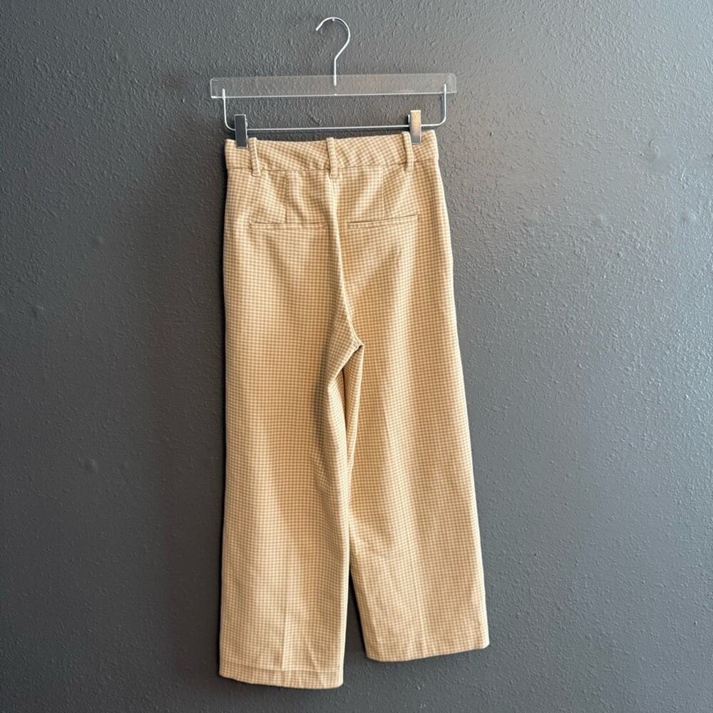 Wilfred Gingham Pleated Wide Leg Crop Pants Size 2 - Picture 2 of 7